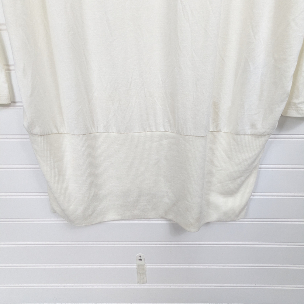 DG2 Diane Gillman Boat Neck 3/4 Sleeve Banded Top M - Picture 6 of 6